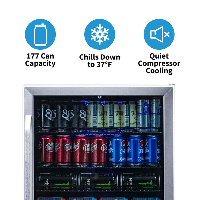 Newair 24" Built-in Beverage & Wine Fridge Bundle