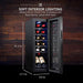 Single Zone 12-Bottle Freestanding Wine Cooler Refrigerator with Lock in Black