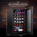 Single Zone 24-Bottle Freestanding Wine Cooler Refrigerator with Lock in Black