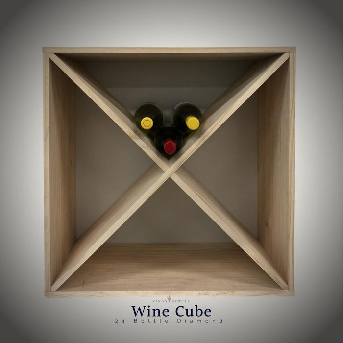 Kings Bottle 24 Bottle Cross Display Wine Cube WCD24B15T