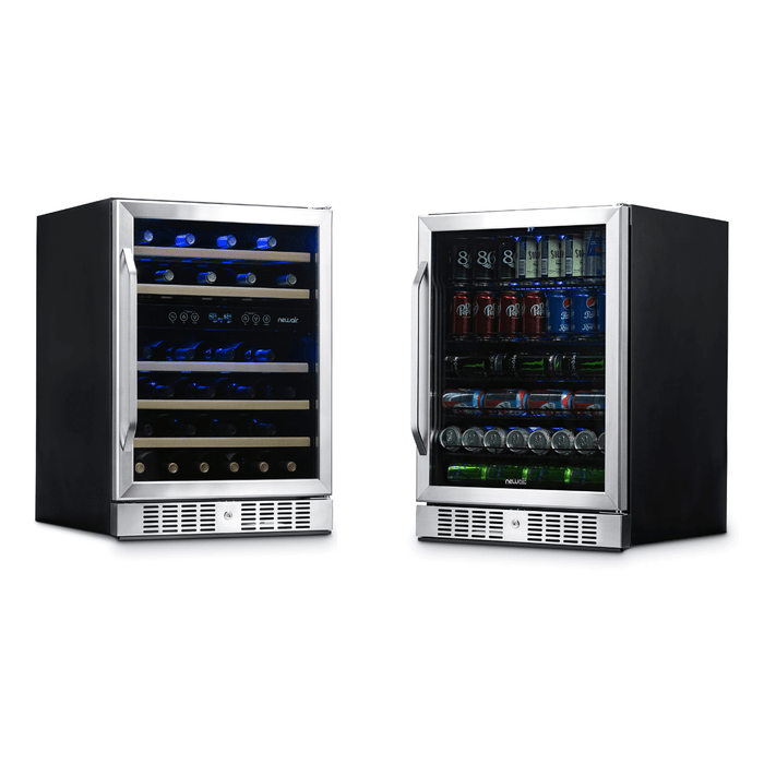 Newair 24" Built-in Beverage & Wine Fridge Bundle