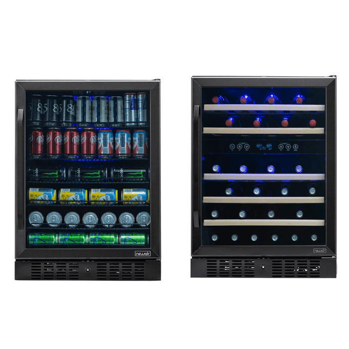 Newair 24" Built-in Beverage & Wine Fridge Bundle