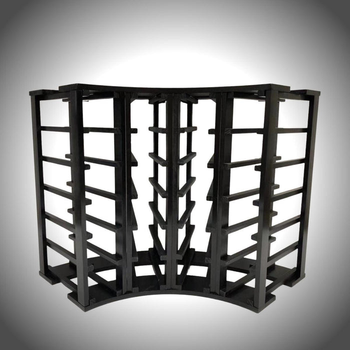 Kings Bottle 4 Column 24 Wine Bottle Display Curved Corner Rack .