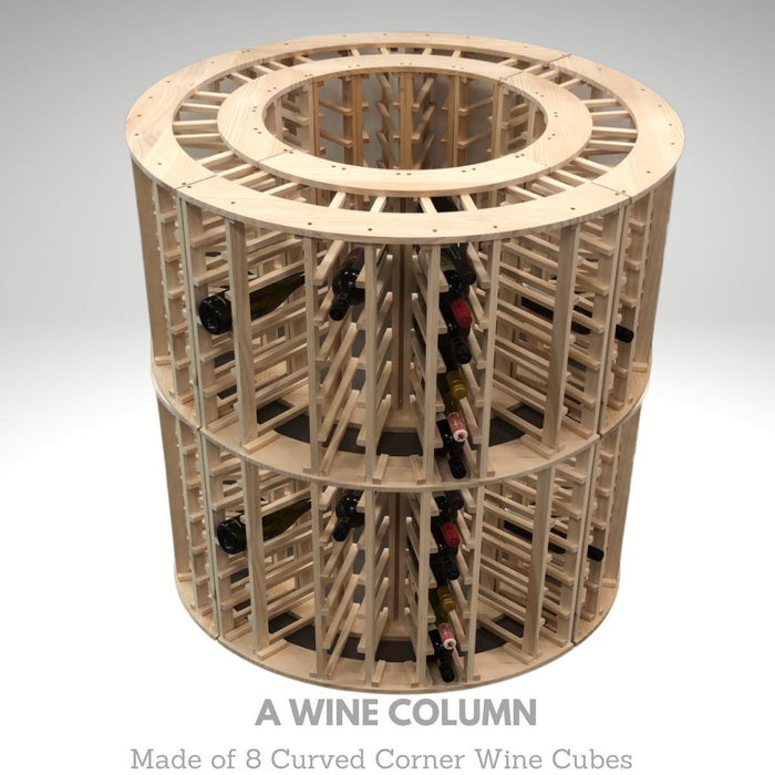 Kings Bottle 4 Column 24 Wine Bottle Display Curved Corner Rack .