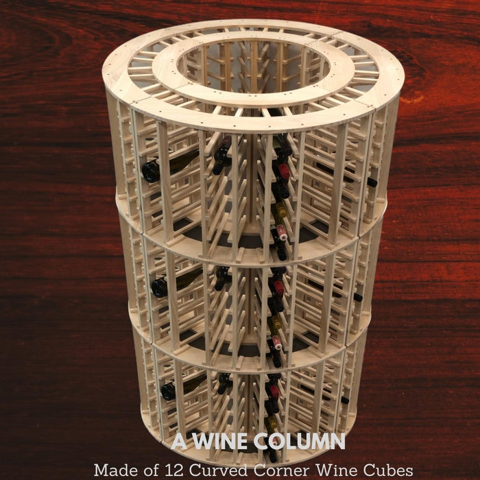 Kings Bottle 4 Column 24 Wine Bottle Display Curved Corner Rack .