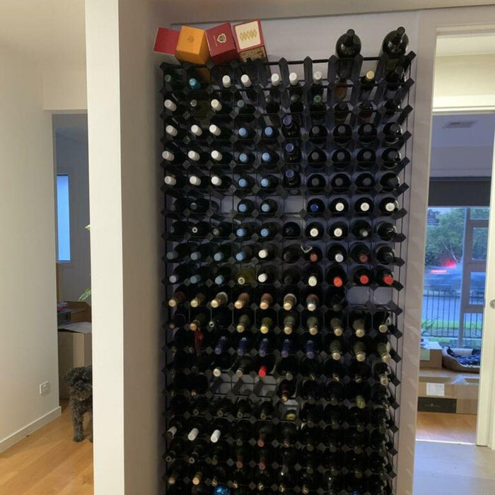 Kings Bottle - Custom Built Wine Rack | Black Onyx Finish | Un-Assembled.