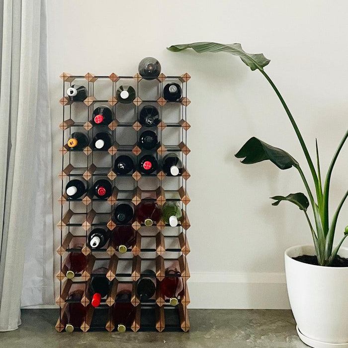 Kings Bottle - Custom Built Rustic hardwood Wine Rack | Pre-Assembled