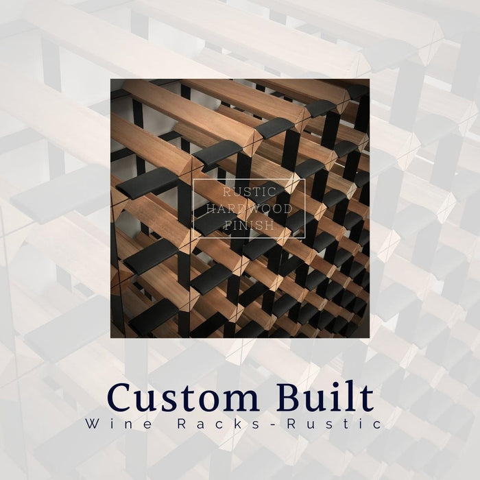 Custom Built Wine Rack | Rustic Hardwood Finish