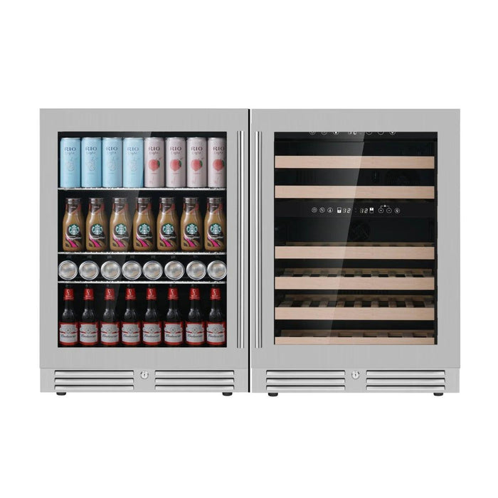 Kings Bottle - 48" Ultimate Under Bench Wine Fridge and Bar Refrigerator Combo.