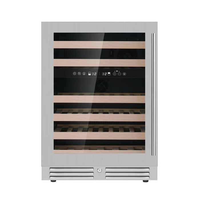 Kings Bottle - 24 Inch Under Counter LOW-E Glass Door Dual Zone Wine Cooler