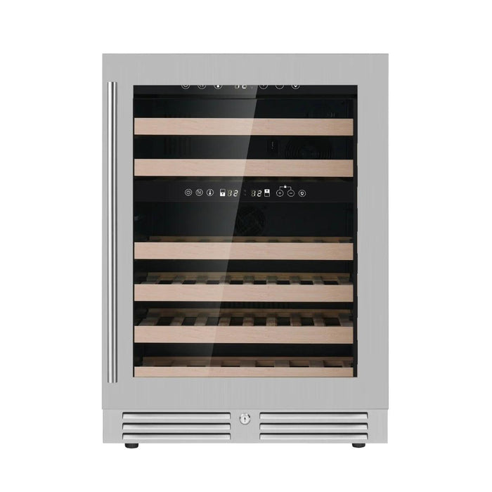 Kings Bottle - 24 Inch Under Counter LOW-E Glass Door Dual Zone Wine Cooler