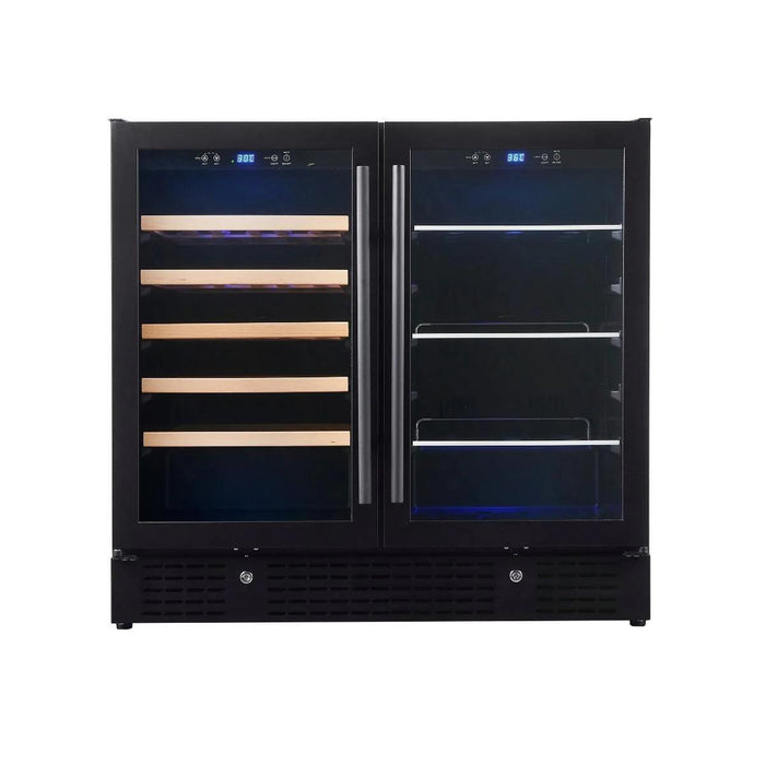 Kings Bottle 36" Beer and Wine Cooler Combination with Low-E Glass Door KBU190BW