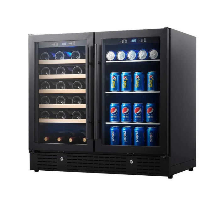 Kings Bottle 36" Beer and Wine Cooler Combination with Low-E Glass Door KBU190BW