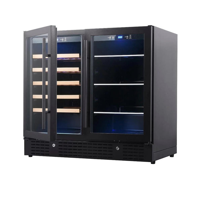 Kings Bottle 36" Beer and Wine Cooler Combination with Low-E Glass Door KBU190BW