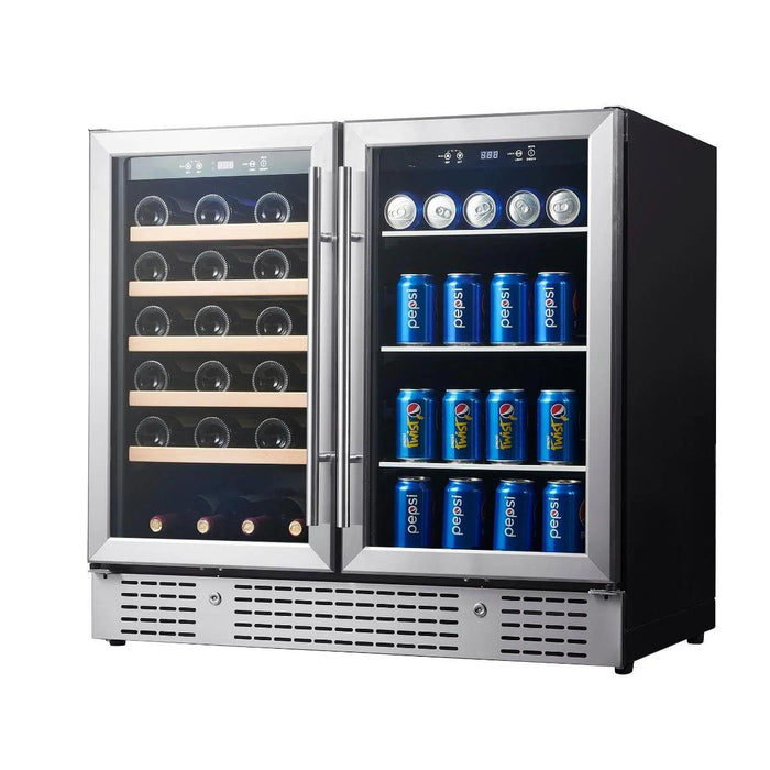 Kings Bottle 36" Beer and Wine Cooler Combination with Low-E Glass Door KBU190BW