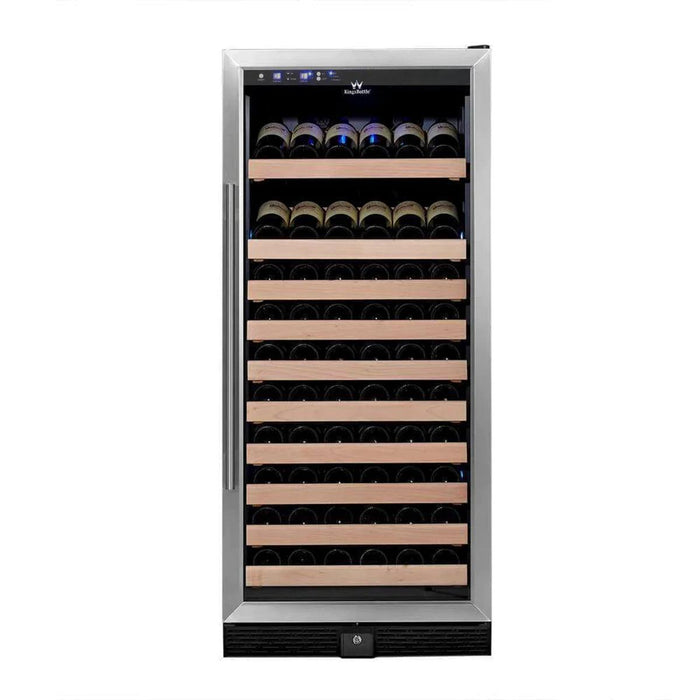 Kings Bottle - 100 Bottle Single Zone Wine Cooler Refrigerator Freestanding KBU100WX-SS