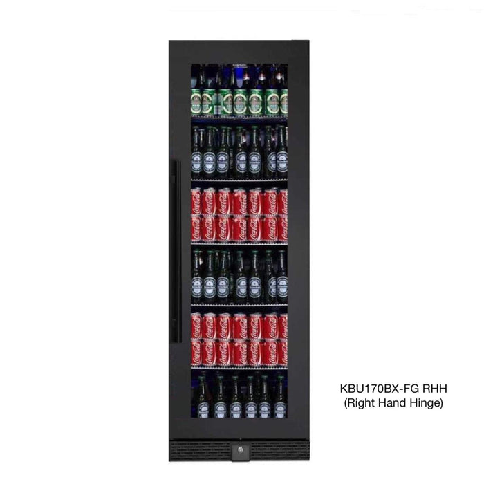 Kings Bottle 72" Large Beverage Refrigerator With Clear Glass Door with Stainless Steel Trim KBU170BX-SS