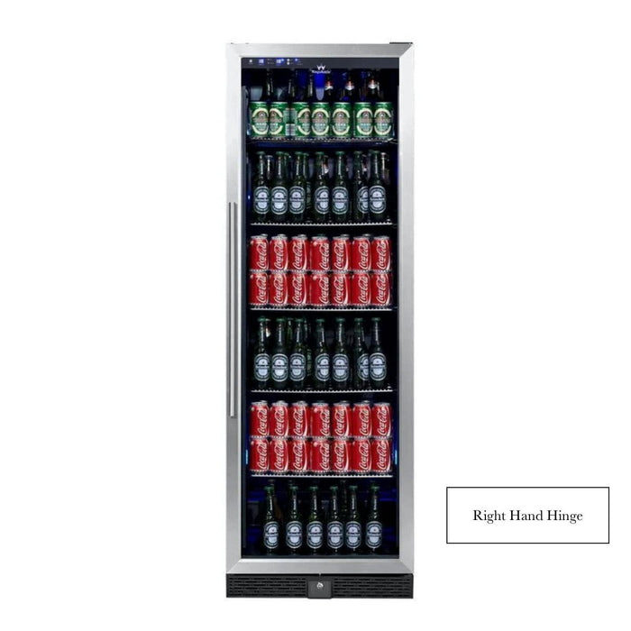 Kings Bottle 72" Large Beverage Refrigerator With Clear Glass Door with Stainless Steel Trim KBU170BX-SS