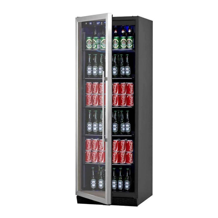 Kings Bottle 72" Large Beverage Refrigerator With Clear Glass Door with Stainless Steel Trim KBU170BX-SS