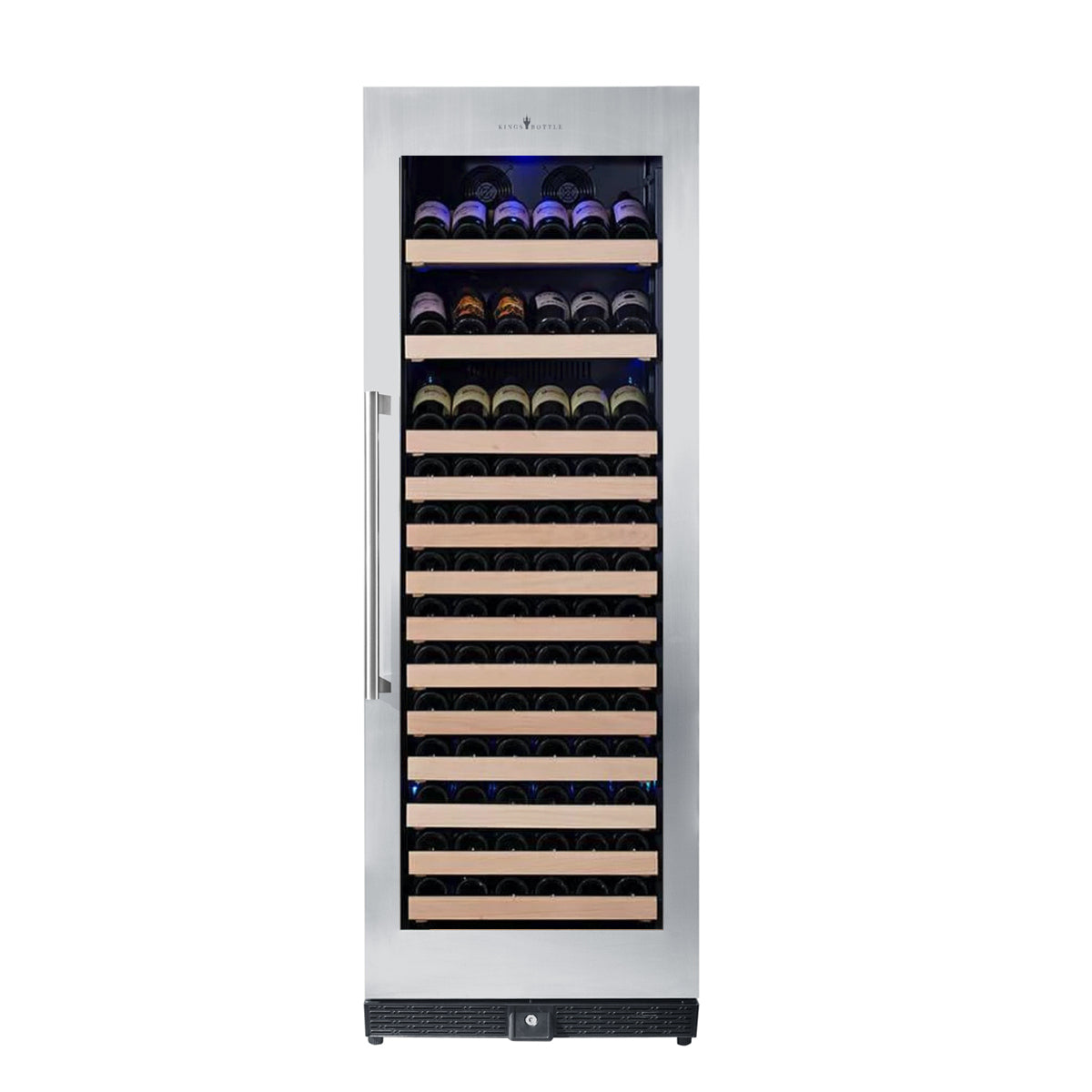 Tall Large Wine Cooler Refrigerator Drinks Cabinet with Stainless Steel Trim