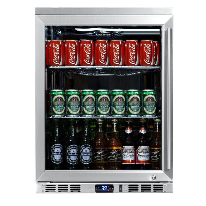 Kings Bottle - 24" Under Counter Beverage Cooler Fridge Stainless Steel .