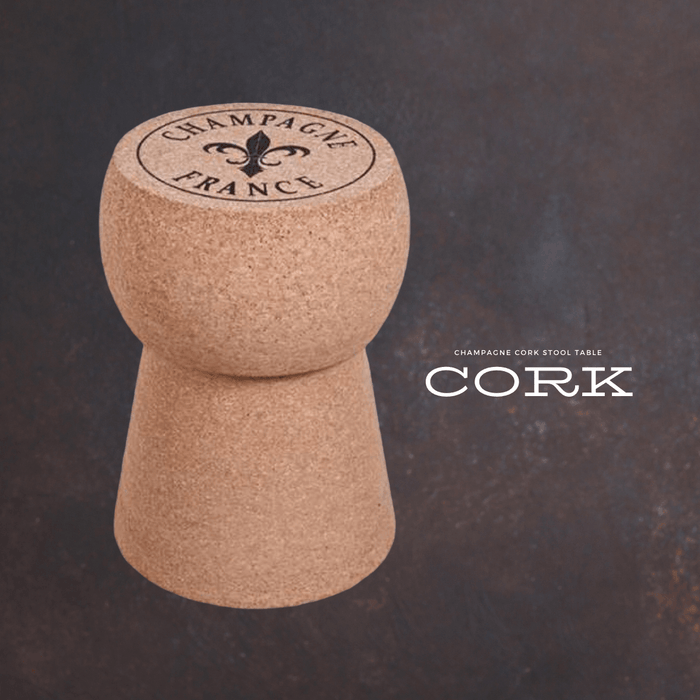 Kings Bottle Champagne Cork Stool Side Table