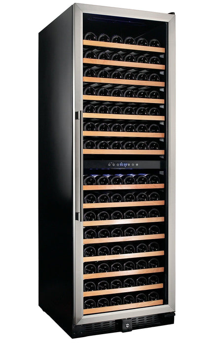 Smith and Hanks 166 Bottle Dual Zone Model RW428DR Stainless Steel Wine Refrigerator RE100004