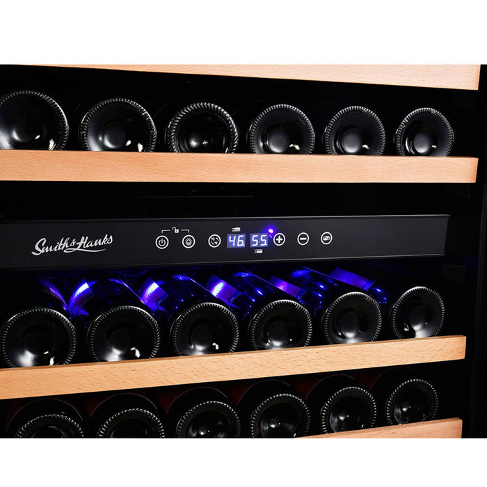 Smith and Hanks 166 Bottle Dual Zone Model RW428DR Stainless Steel Wine Refrigerator RE100004