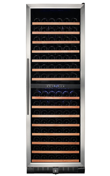 Smith and Hanks 166 Bottle Dual Zone Model RW428DR Stainless Steel Wine Refrigerator RE100004