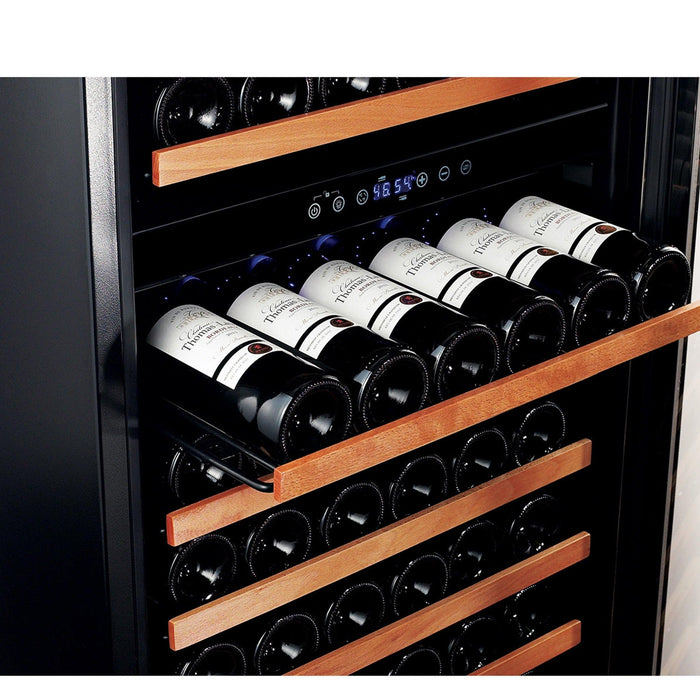 Smith and Hanks 166 Bottle Dual Zone Model RW428DR Stainless Steel Wine Refrigerator RE100004