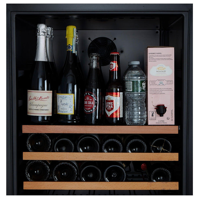 Smith and Hanks 166 Bottle Dual Zone Premium Model RW428DRE Stainless Steel Wine Refrigerator RE100041