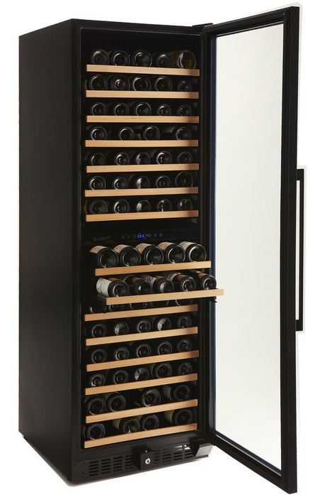 Smith and Hanks 166 Bottle Dual Zone Model RW428DRBSS Black Stainless Wine Refrigerator RE55004