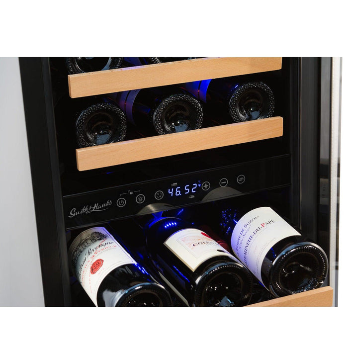 Smith and Hanks 32 Bottle Dual Zone Wine Cooler Model RW88DR Stainless Steel Door Trim RE100006