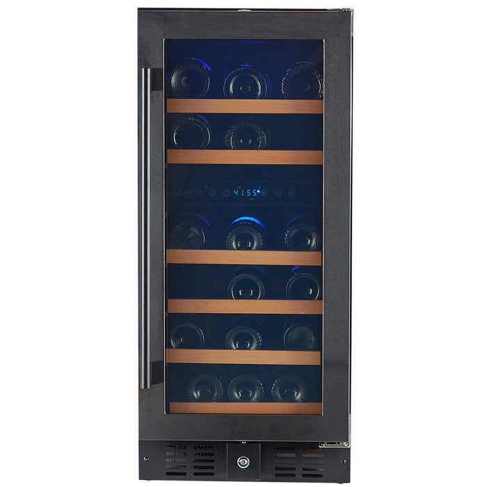 Smith and Hanks 32 Bottle Dual Zone Under Counter Model RW88DRBSS Black Stainless Wine Cooler RE55006