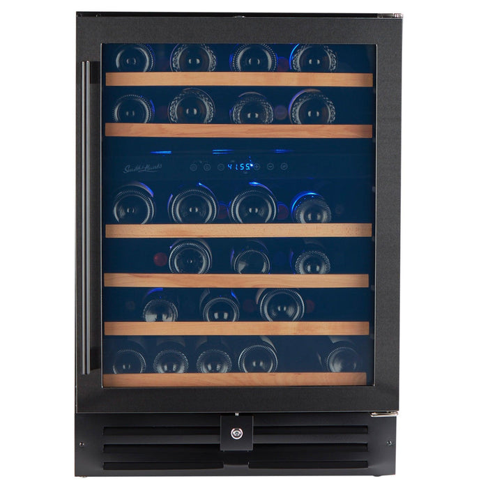 Smith and Hanks 46 Bottle Dual Zone Under Counter Model RW145DRBSS Black Stainless Wine Cooler RE55002