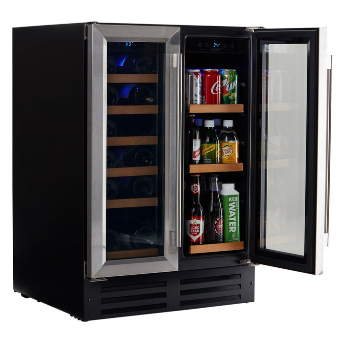 Smith and Hanks Dual Zone Under Counter Model BEV116D Stainless Steel Wine and Beverage Cooler RE100055