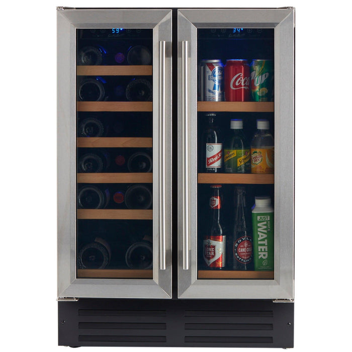 Smith and Hanks Dual Zone Under Counter Model BEV116D Stainless Steel Wine and Beverage Cooler RE100055