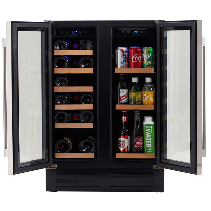 Smith and Hanks Dual Zone Under Counter Model BEV116D Stainless Steel Wine and Beverage Cooler RE100055