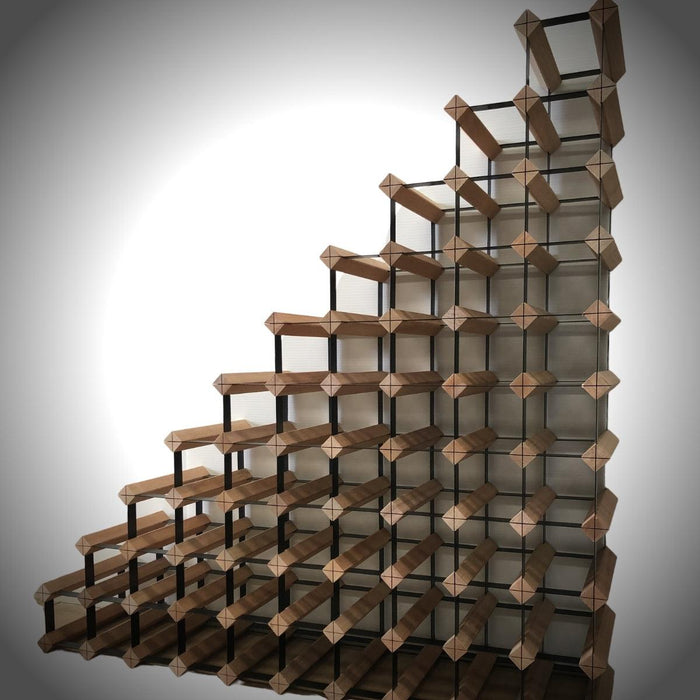 Sloped Timber Wine Rack