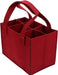 6 Bottle Wine Carrier with Divider Felt Wine Storage Tote Bag Portable Collapsible Wine Bag Red Wine Storage Box with Handle Travel Case for Party