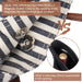 Single Bottle Insulated Wine Tote, 1 Bottle Wine Carrier Bag Padded Wine Cooler Perfect Wine Lover'S or Wedding Gift-Stripe (Blue Stripe)