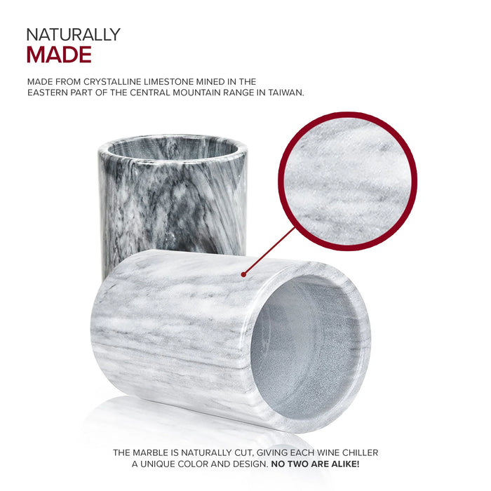 Wine Chiller, Grey Marble Wine Bottle Cooler