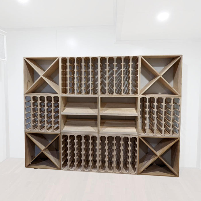 Kings Bottle 24 Wine Bottle Compact Cross Display Cube .