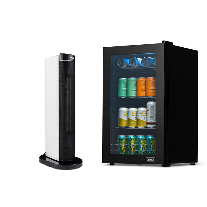 Newair Anniversary Fridge and Tower Heater Bundle