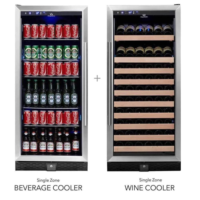 Kings Bottle - 56" Upright Dual Combo Wine And Beverage Coolers.