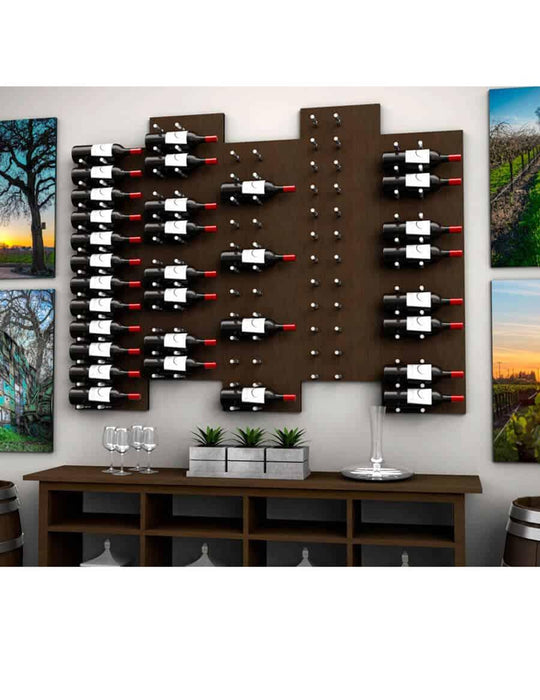 Ultra Wine Racks - Fusion HZ Label-Out Wine Wall Alumasteel (4 Foot)