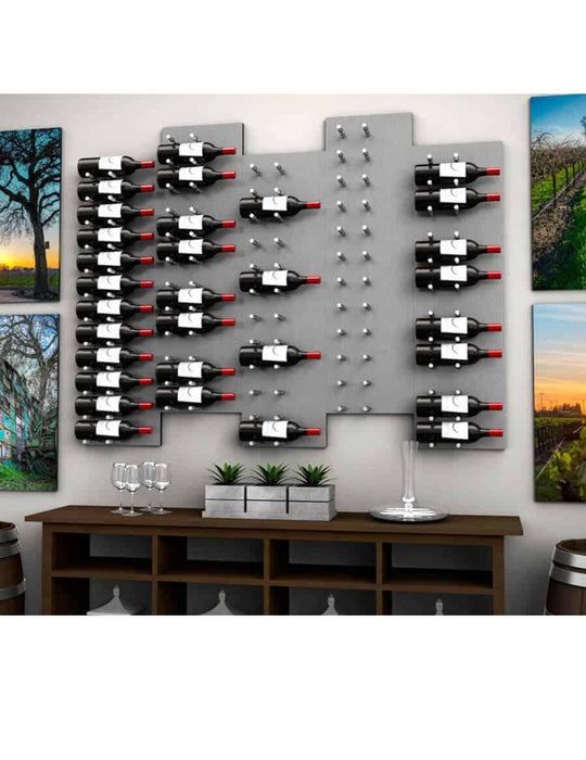 Ultra Wine Racks - Fusion HZ Label-Out Wine Wall Black Acrylic (3 Foot)