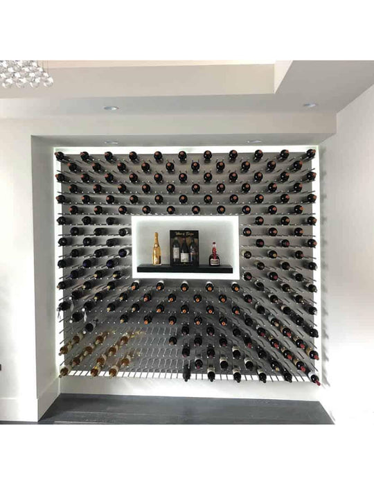 Ultra Wine Racks - Fusion Panels Straight Alumasteel (9 Bottles) FP-AL-ST-PEG