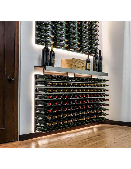 Ultra Wine Racks - Fusion Straight Wine Wall Black Acrylic (3 Foot)