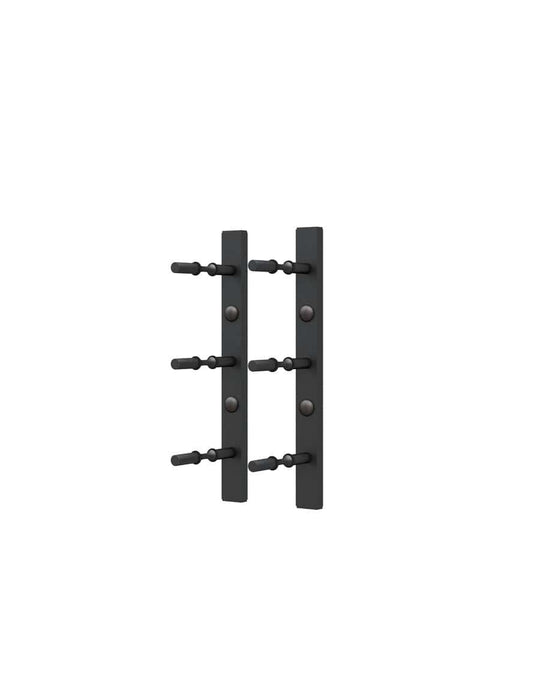 Ultra Wine Racks HZ Wall Rails 1FT Metal Wine Rack (3 to 9 Bottles) 1FT-BLK